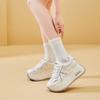 Fashion Top Quality 7CM 8.5CM Genuine Leather Spring Autumn Chunky Sneakers Breathable Casual Platform Wedge Flats Women Vulcanize Shoes