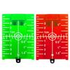 Dual-Color Laser Level Target Board with Scale and Magnetic Reflector