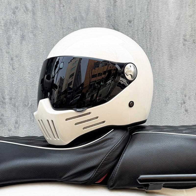 DOT ECE Certified Full Face Motorcycle Helmet Men Women Cruiser Bike ABS Shell With Bluetooth Slot Dual Lens