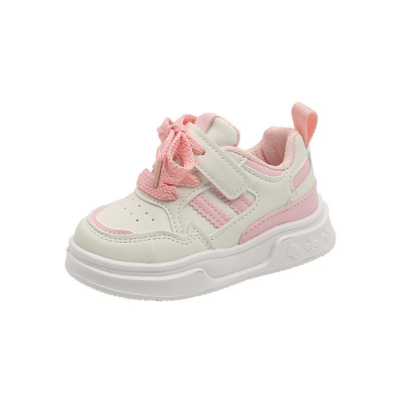 Children's White Sneakers, New Summer Models for Boys and Girls, Breathable Casual Leather Panel Shoes, Baby Single Shoes