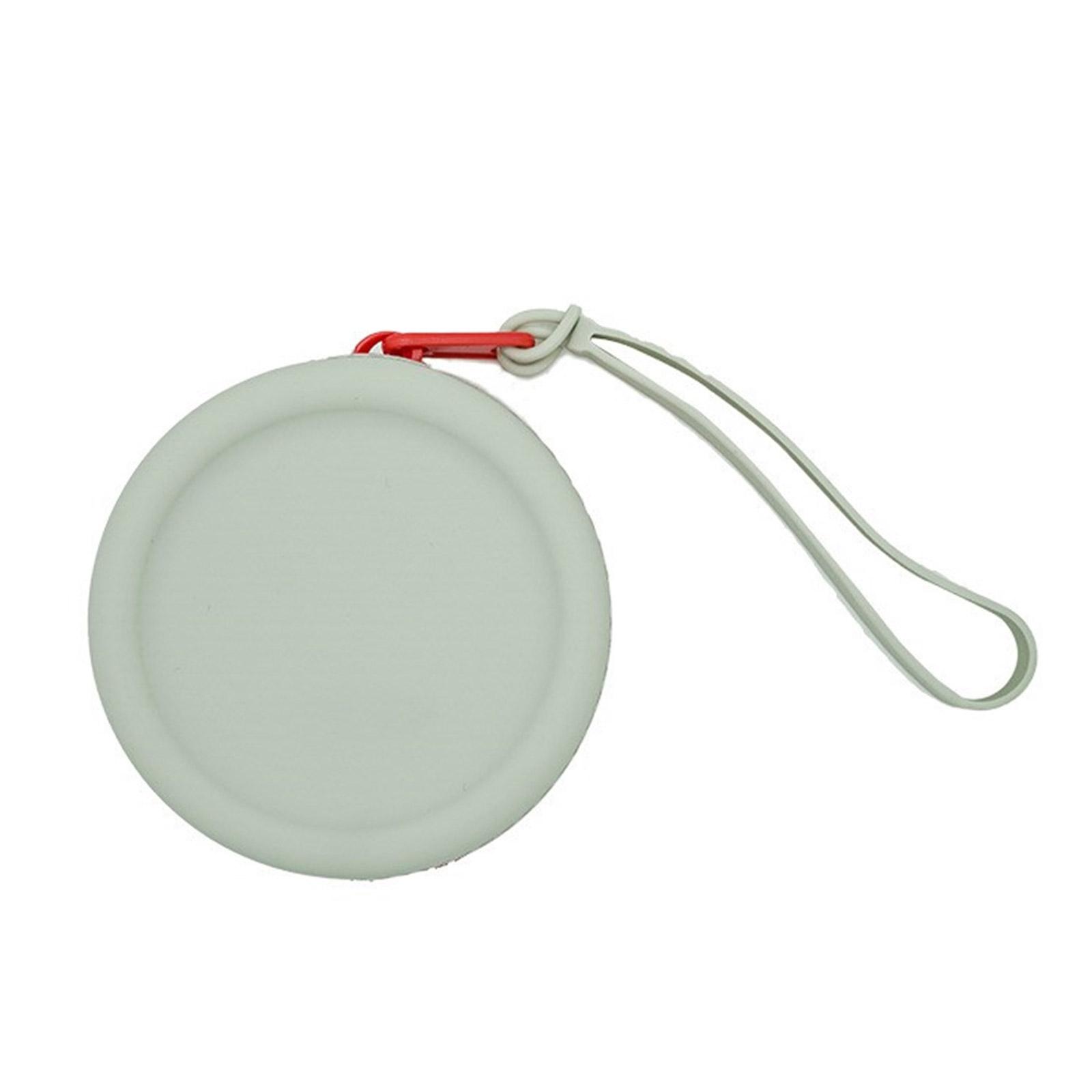 

Милый круглый силиконовый кошелек для монет, брелок, мини-кошелек, сумка для хранения монет, однотонная сумка для ключей, чехол для наушников, на молнии бежевый