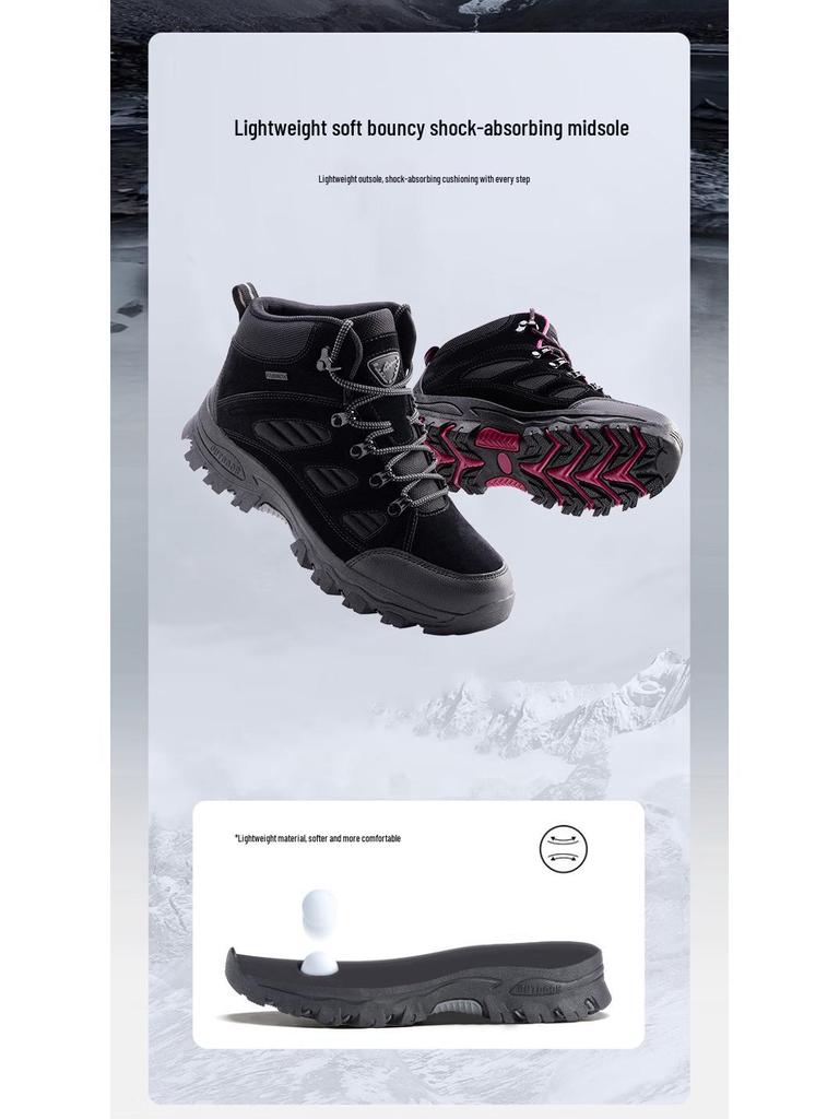 Unisex Anti-Slip Mid-Top Hiking Shoes for Climbing & Off-Roading - Ideal for Autumn & Winter