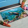 Turtle Beach Printed Bath Mat Super Absorbent Diatom Mud Bathroom Floor Rug Non-slip Laundry Room Entrance Carpets Home Decor