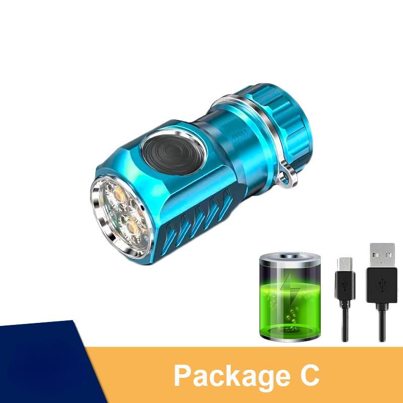 

Перезаряжаемый мини-светодиодный фонарик-брелок с питанием от USB, 3000 люмен, фонарик IPX8, карманный фонарик, SST20, фитильные фонарики Package B