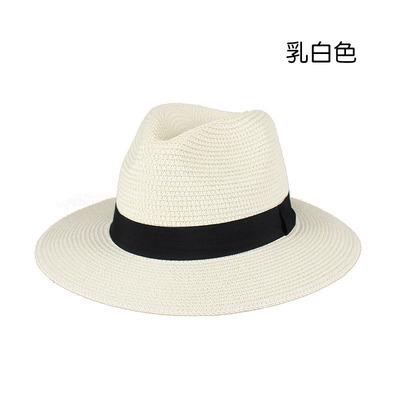 Men's Jazz Rim Hat Summer Travel Vacation Beach Hat Sun Hat Panama Rim Hat