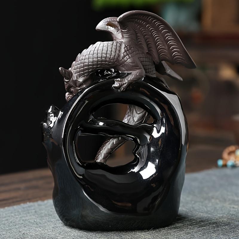 Grenzüberschreitender Original Europäischer Stil Pterosaurier Sandelholz Rückfluss Räucherhalter Kreativer Schwarzer Pterosaurier Wasserfall Rückfluss Räucherhalter Ornament