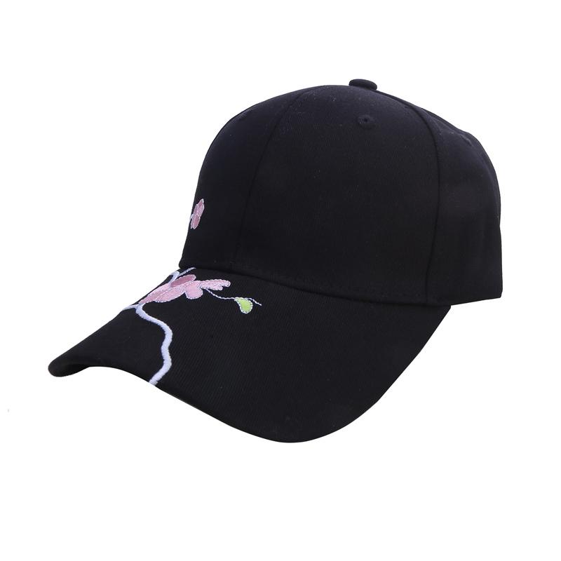 Baseballmütze mit Pfirsichblütenstickerei für den Sommer im koreanischen Stil für Damen, Freizeitmütze mit Entenzunge, Sonnenschutzkappe, Sonnenschirmhut