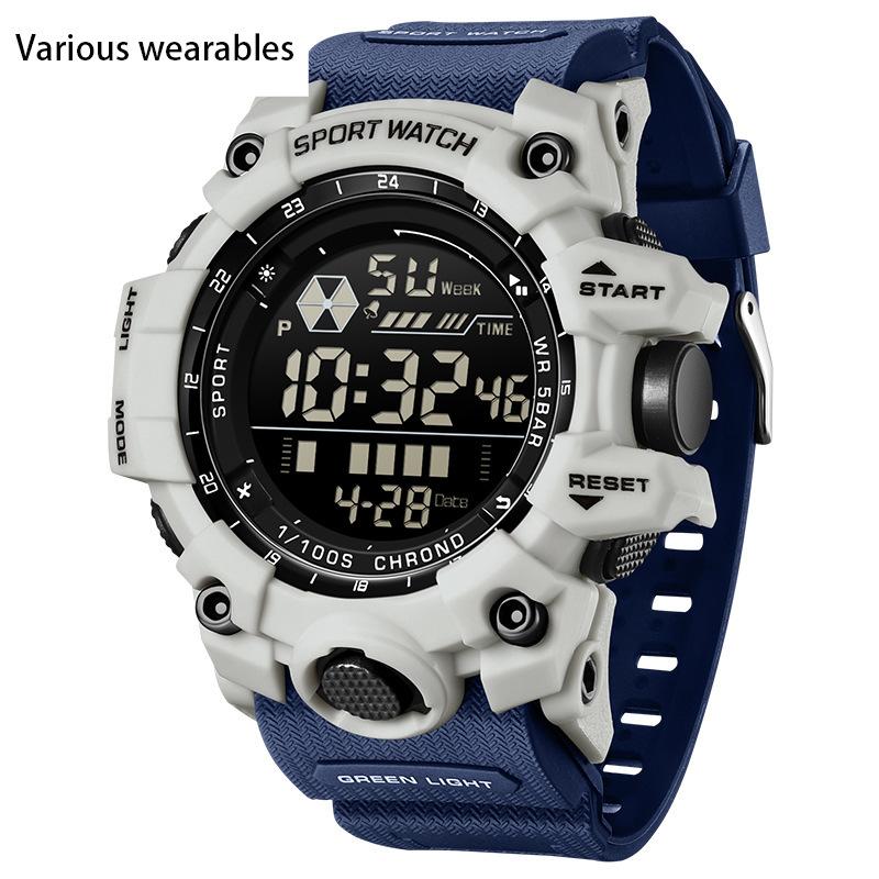 Waterproof Outdoor Sports Watch Electronic Watch for Young and Middle-aged People Fashionable and Simple Multi-function Watch