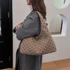 Women Simple Polka Dot Corduroy Underarm Tote Bag Casual Versatile Single Shoulder Handbag