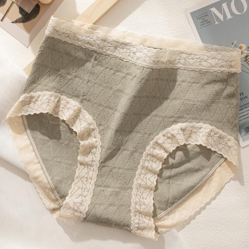 Mädchen-Blasenhose, reine Baumwolle, Schritt-Unterhose, Damen-Hosen mit hoher Taille, Spitzenkante, umwickelte Hüfte, atmungsaktive Dreieckshose