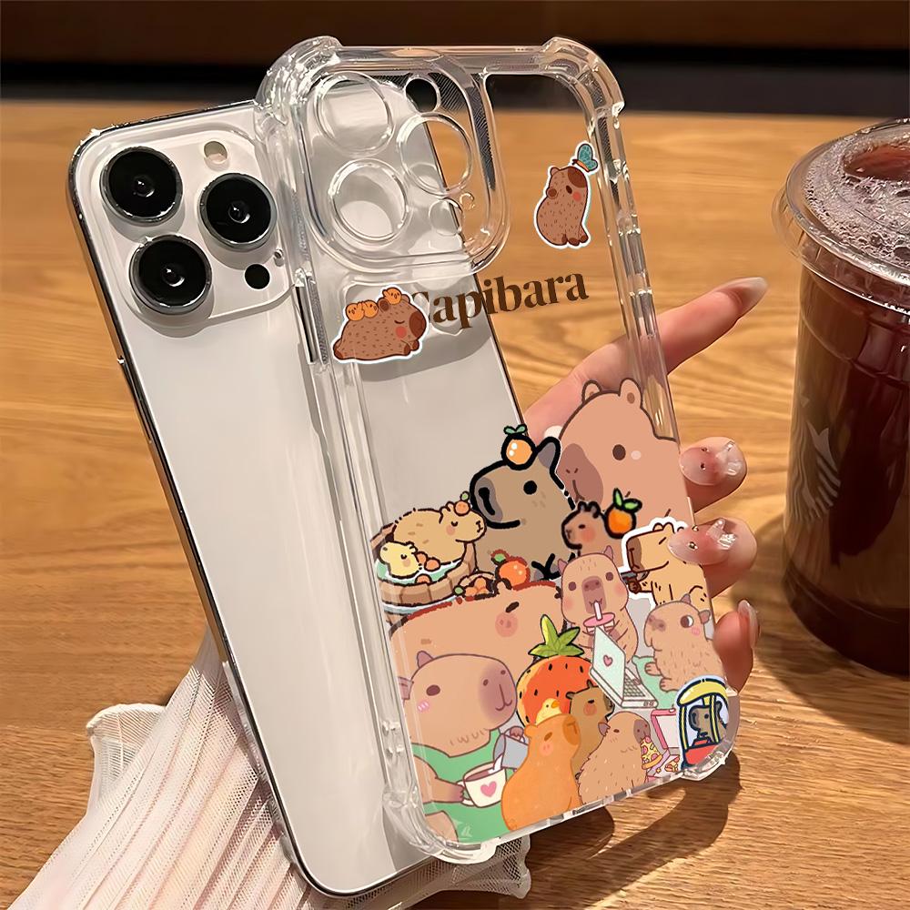 Cartoon Cute Capybaras Case For Samsung A16 A06 A35 A55 A25 A05s A15 A54 A34 A24 A14 A05 A04 A04e A13 A73 A53 4G 5G Cover