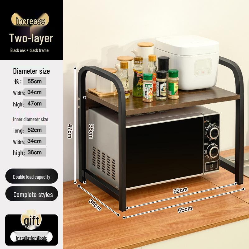 Multi-layer Kitchen Storage Rack for Microwave, Oven, and Rice Cooker
