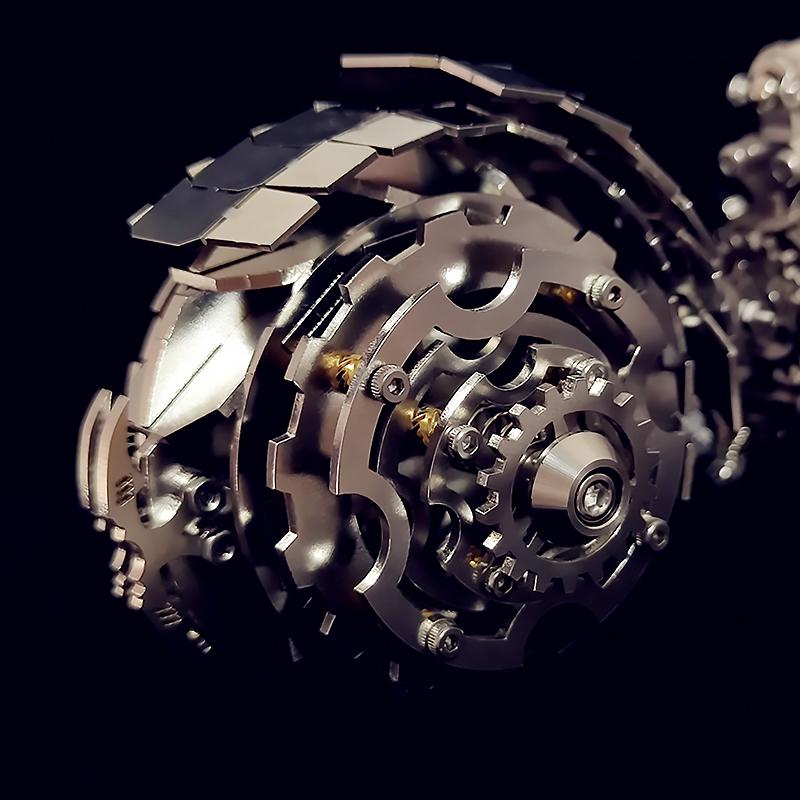 3D Spider Stainless Steel Assembly Ornament with Light Manual Assembly Birthday Gift High-quality Gift Toy