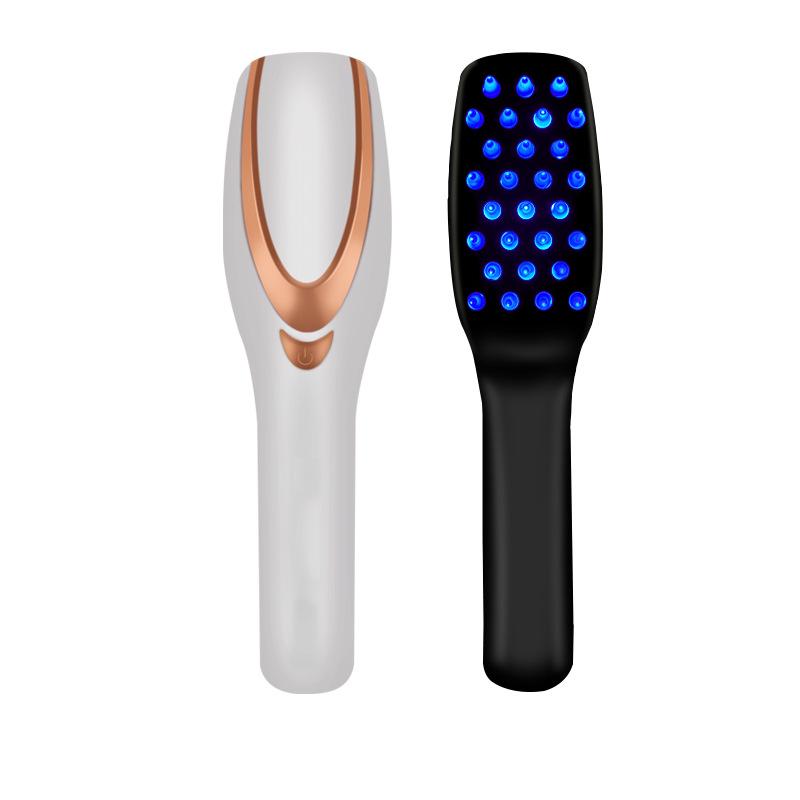 Electric Anti-Hair Loss Vibration Comb with Red & Blue Light Therapy for Hair Growth and Scalp Massage