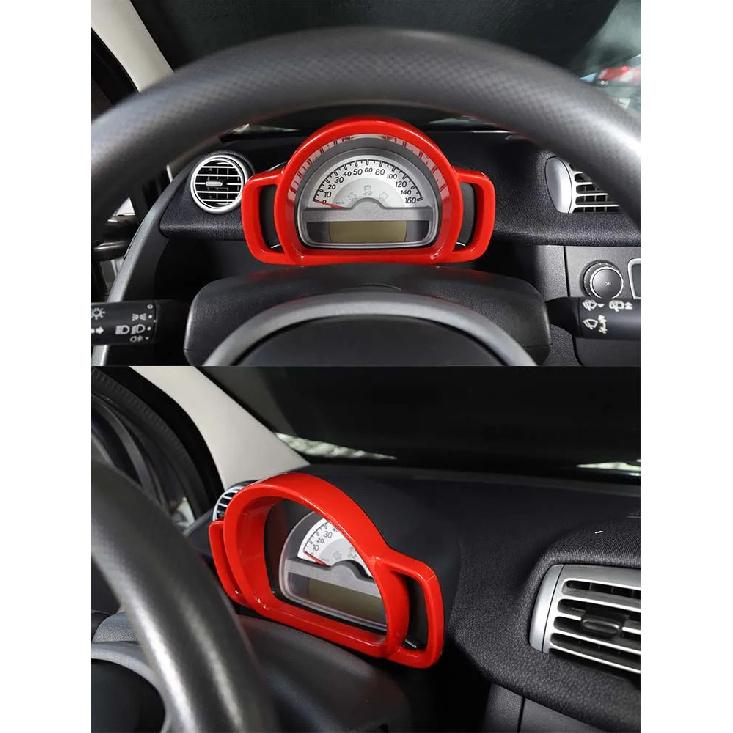 For Mercedes Benz Smart 451 Fortwo 2009-2015 Car Dashboard Display Meter Ring Speedometer Gauge Cover Trim Frame Accessories