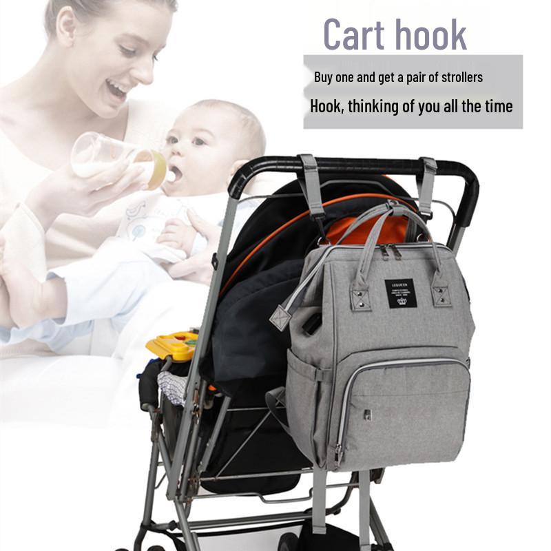 LEQUEEN Multifunctional Large Capacity Mummy Backpack with USB Charging for Moms and Babies