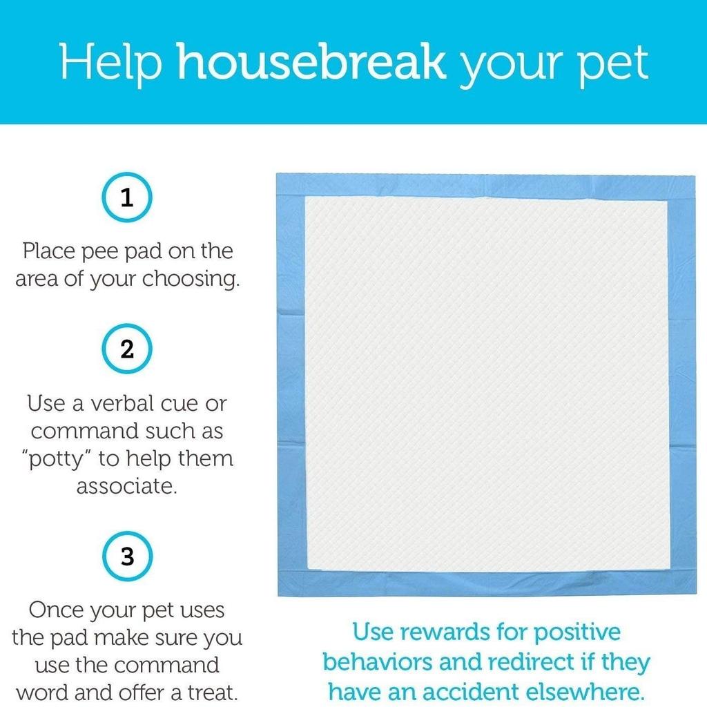 50/100-Pack: Puppy Pads Dog Pee Pad for Potty Training Dogs & Cats Pet Diapers