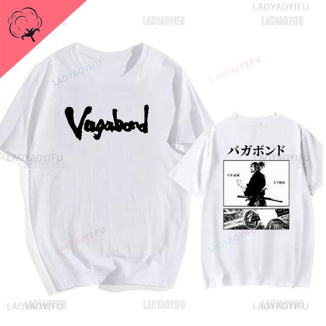 Japanisches Vintage Anime Vagabond Grafik T-Shirt Mann Frau Harajuku Schlage heftig Streetwear T-Shirt Baumwolle Cartoon Kurzarm