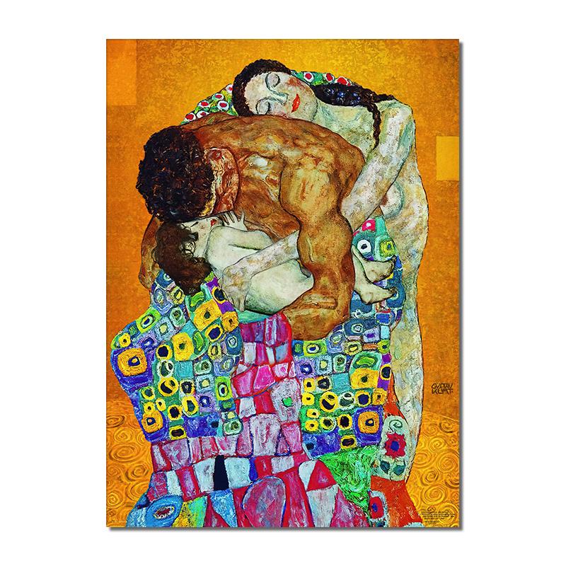 Modern Abstract Classic Gustav Klimt Family Painting On Canvas Posters And Prints Wall Art Picture For Living Room Cuadros Decor
