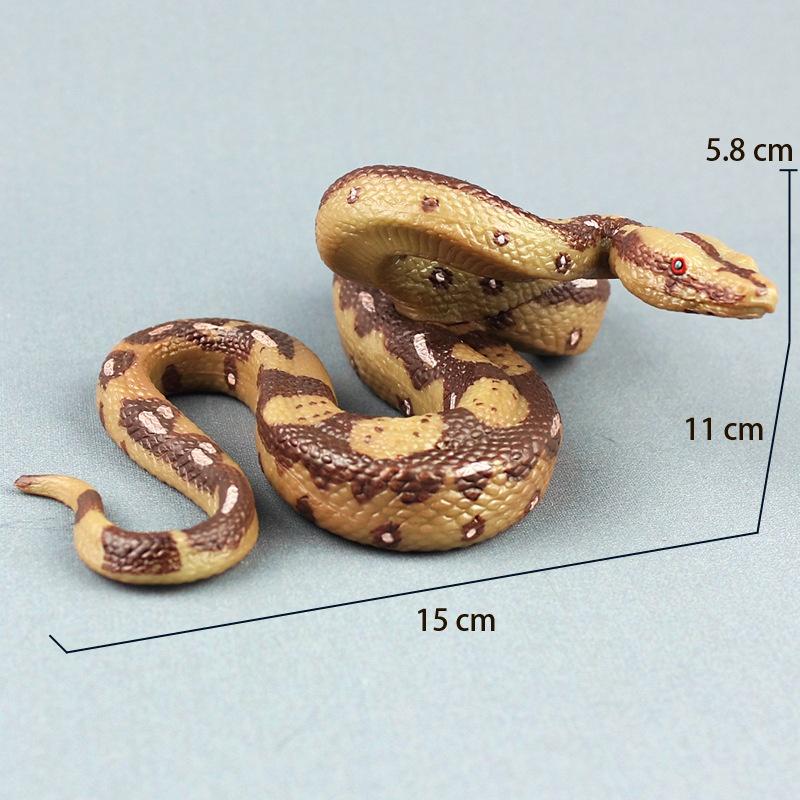 Realistic Fake Snake Toy Rubber Gag Toys Python Snake Action Figure for Halloween Prank Props High Simulation Snake Model
