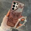 Electroplating Butterfly Suitable for Apple Samsung S26Ultra Mobile Phone Case Electroplating Bracelet with Drill Point Drill Glitter