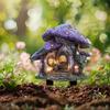 Mushroom House Garden Stake Weatherproof Fade-Resistant Pathway Marker Stake Lawn Ornament Stake for Flower Beds Pots