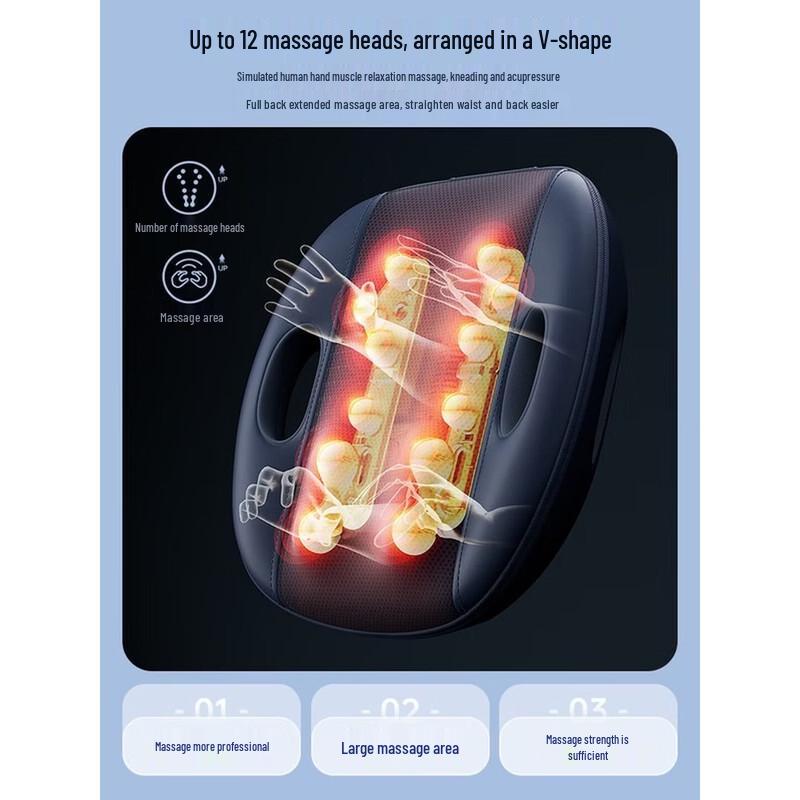 Chigo Full Body Massage Cushion with 3D Kneading & Heat CN Plug (adapter Included)