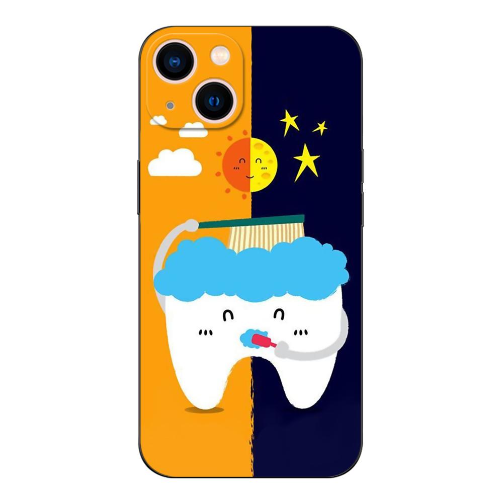 Black Tpu Case For Xiaomi POCO M4 5G M5 M5S 4G Phone Back Cover Dentist Tooth Pattern