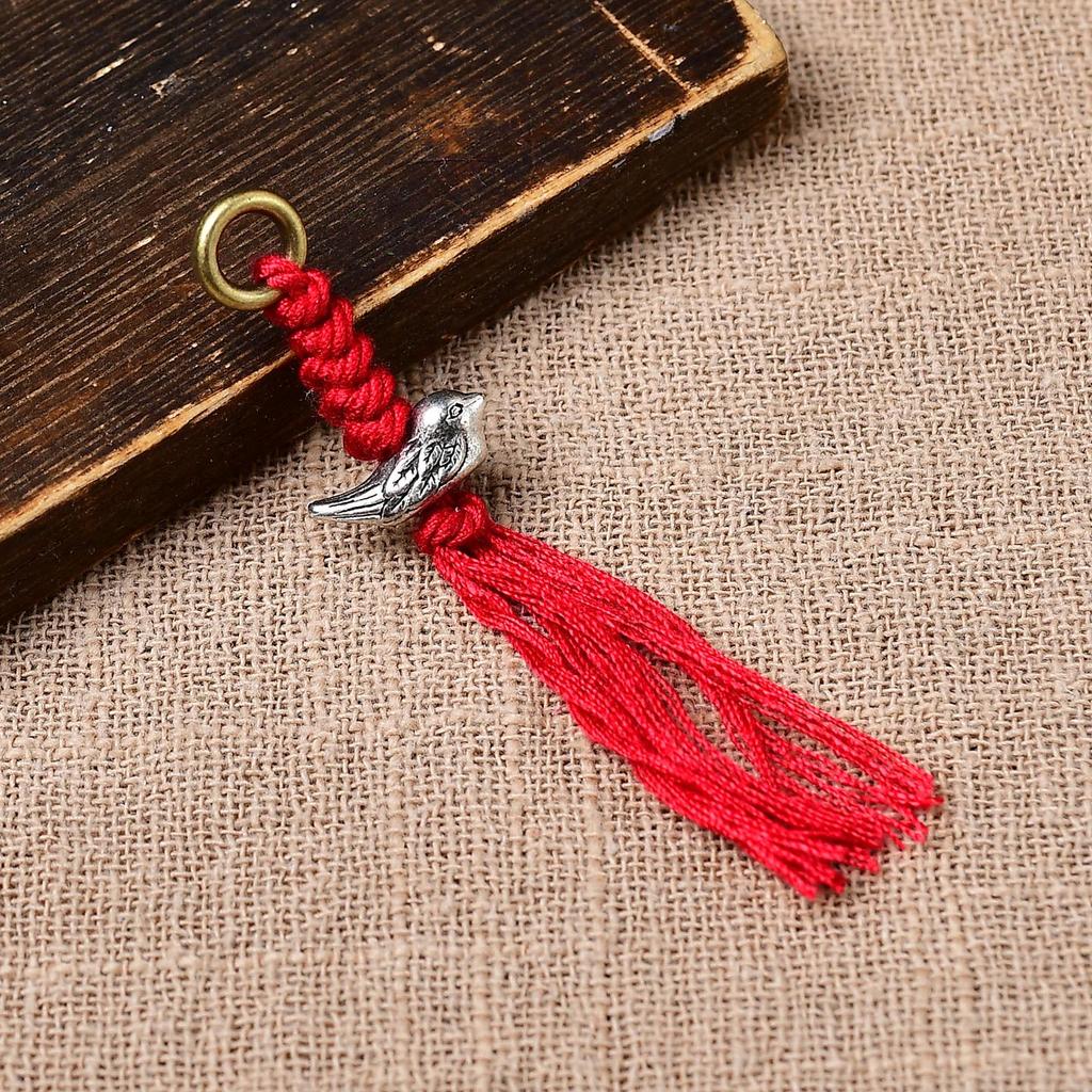 Original Tibetan-Style Silver Brass Drip Accessories for DIY: Handmade Woven Bag, Phone, or Car Hanging.