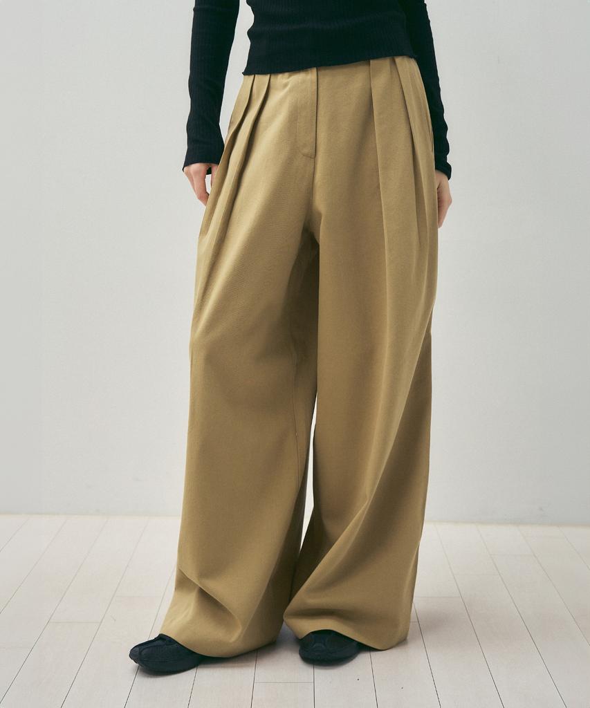 CITTA Like Skirt Maxi Wide Slacks_Ctb554(Beige)