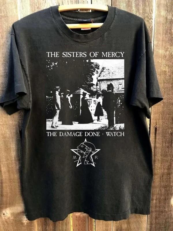 90s The Sister Of Mercy Rock band Retro T shirt Classic style tee Unisex T-Shirt XL