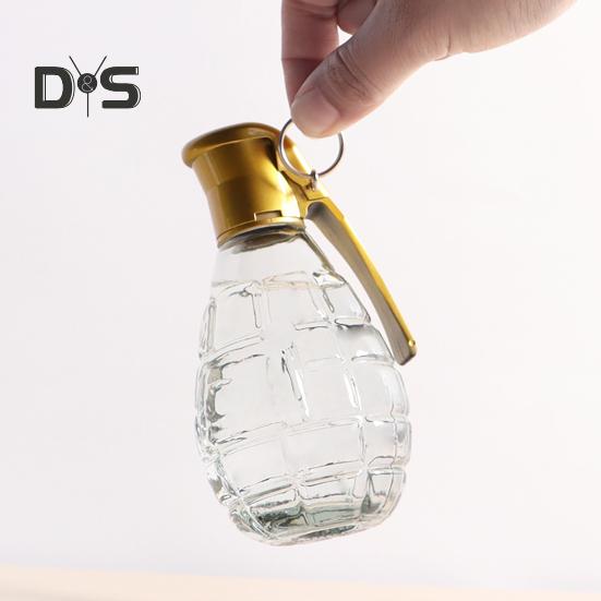 Decantador de Whisky de 120 ml Botella de Whisky de Cristal Pequeña para Bourbon Brandy Licor Ron Transparente para Beber Regalo para Hombre Papá Marido