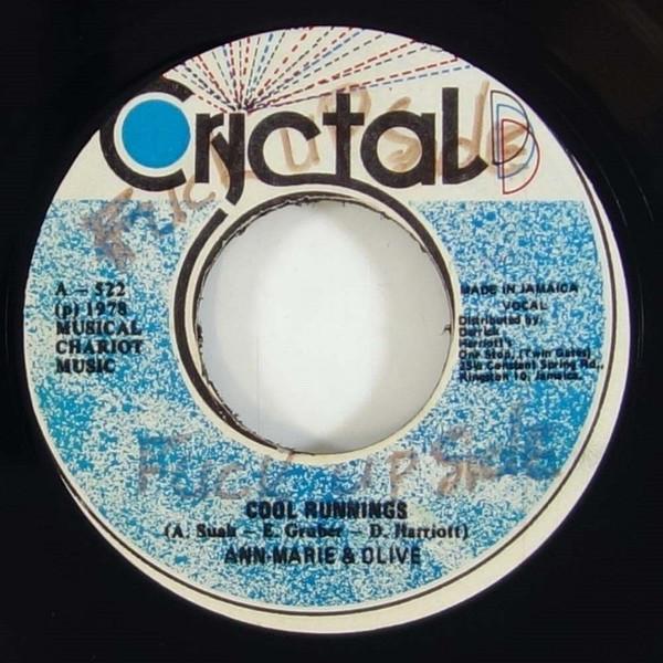 

7inch Record ANNMARIE OLIVE THE CHARIOT RID Cool Runnings A De Runnings 522 Crystal Records 1978 Jamaica Reggae Ska Dub Used