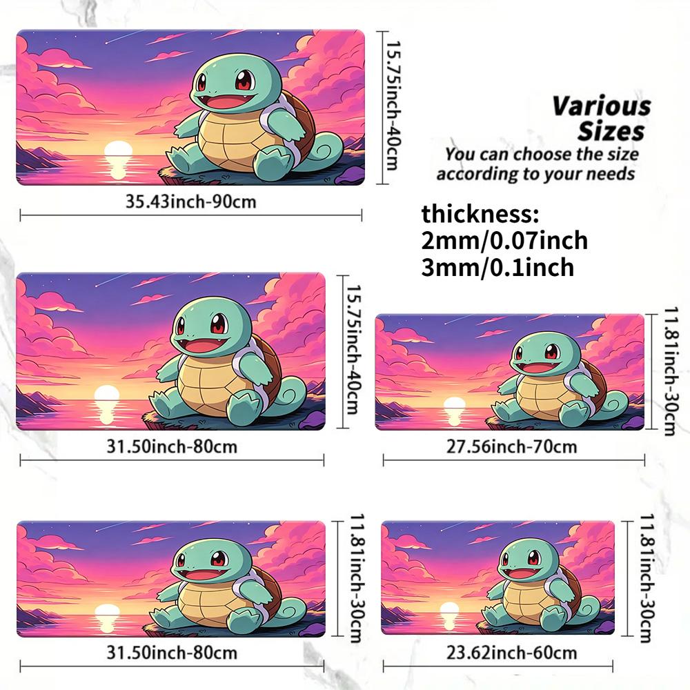 Pokemon Ash Pikachu Colorful Flower Field Gaming Desk Mat NonSlip Washable Mouse Pad 30x80x0.2cm