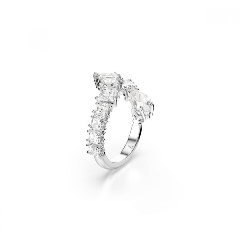 Swarovski [official Product Gift Bag] Matrix Rhodium Ring 5705761 5705762
