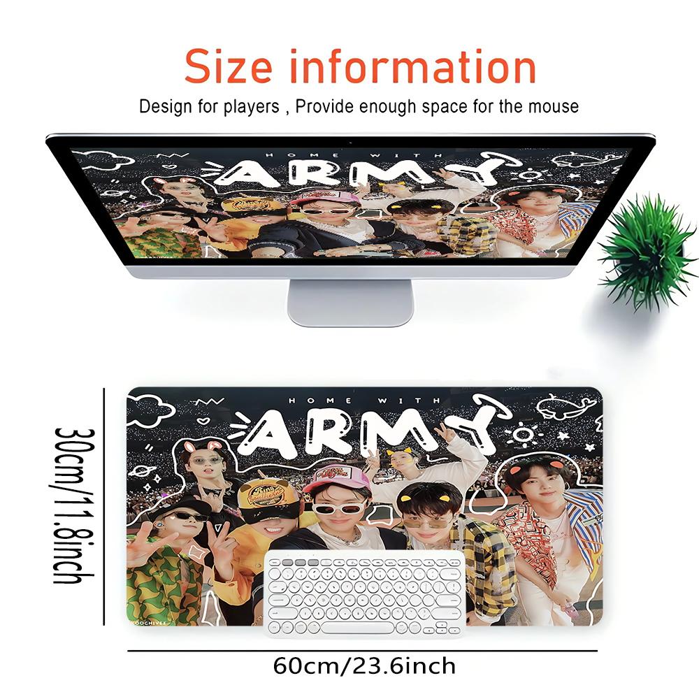 Army Home Celebration Large Gaming Mouse Pad Nonslip Rubber Base Waterproof Desk Mat For Office Pc Laptop