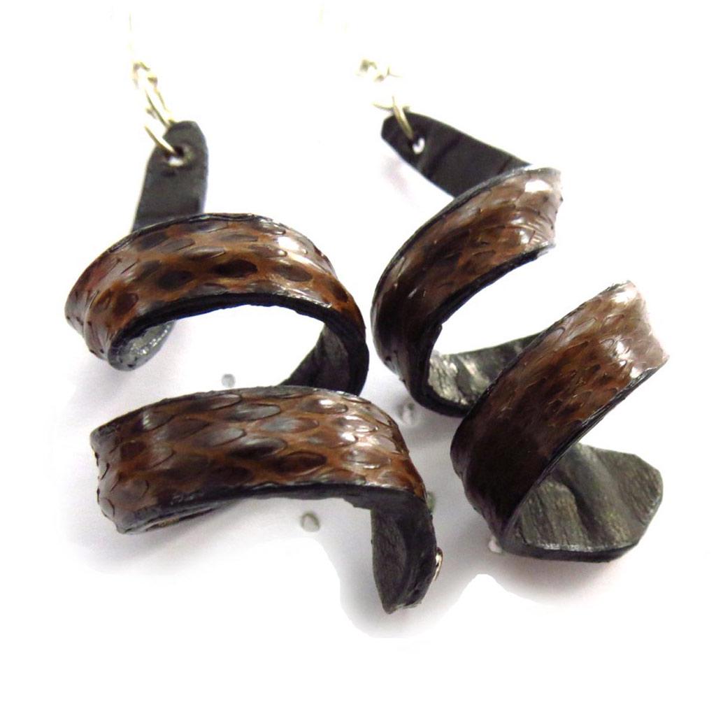 Les Trésors De Lily [J5983] - Brown 'Tentation' Designer Earrings