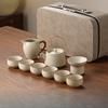 Travel Tea Set Portable Outdoor Carrying Bag Ceramic Complete Camping Kung Fu Tea Set