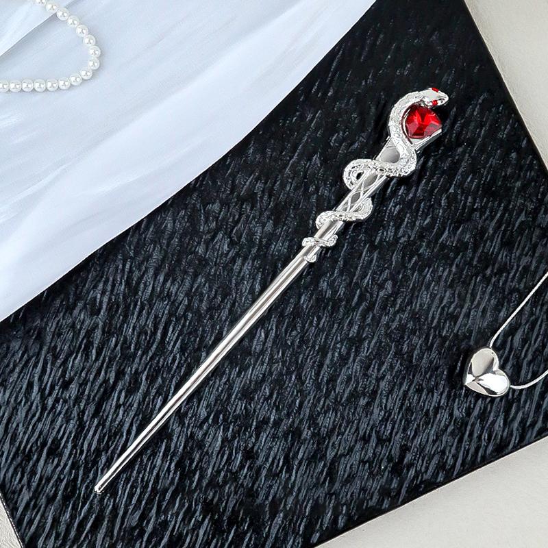 

1 шт. регулируемая усовершенствованная заколка для волос в стиле панк со стразами китайские аксессуары для волос заколка для волос из драгоценных камней в виде змеи