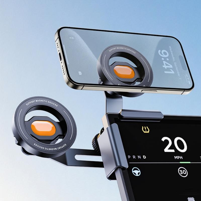 Car Mounted Display Screen Mobile Phone Holder 360 Degree Rotation Navigation Mount for Electric Vehicle
