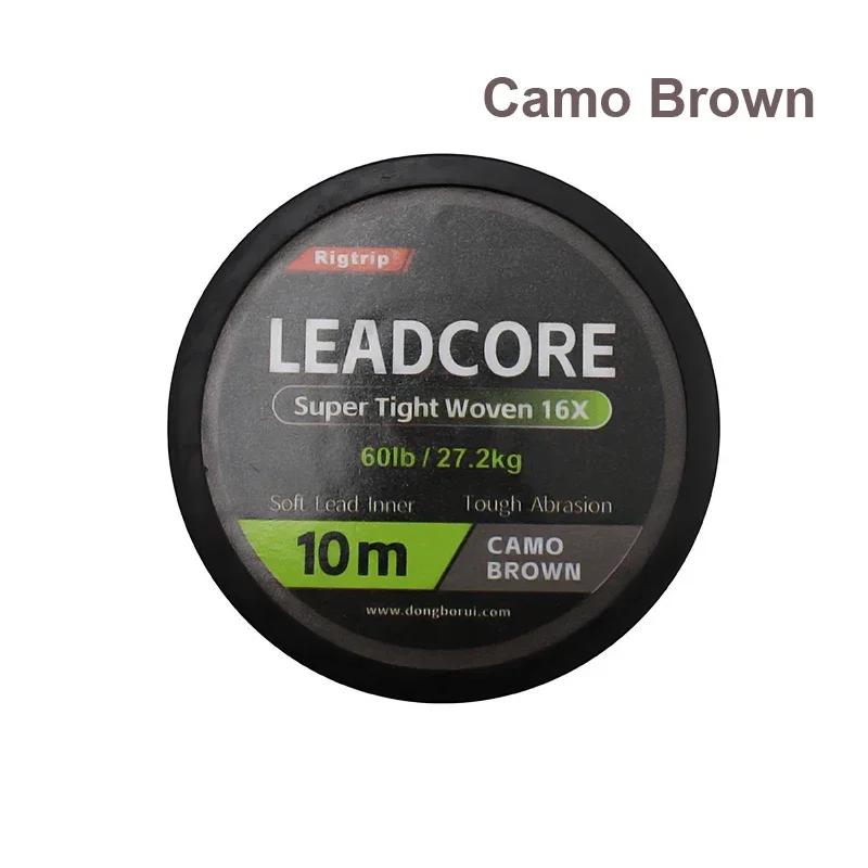 10m/60lb Karpefiske Leadcore Line Enkel skjøteleder Synkeline Super Tight Vevd 16X For Helikopter Chod Rig Fiskeutstyr