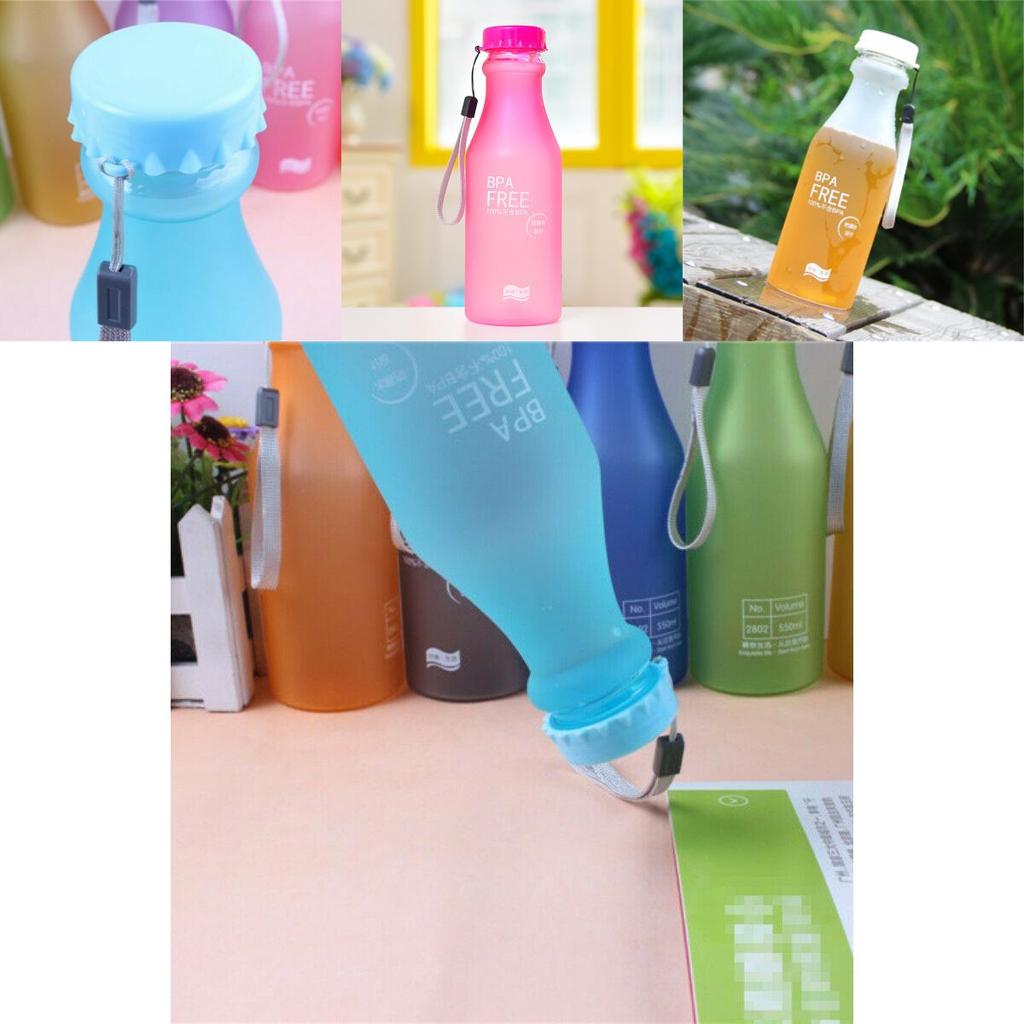 Robuste, auslaufsichere, tragbare Sport-Trinkflasche 550 ml für Radfahren und Camping