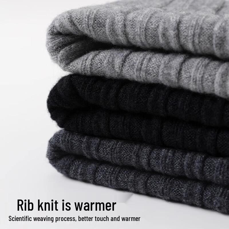 Hengyuanxiang Men's Winter 100% Wool Neck Warmer