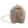 Chain Bling Shoulder Bag PU Leather Fashionable Handbag All Match Waterproof Shoulder Bag with Adjustable Strap Gold S