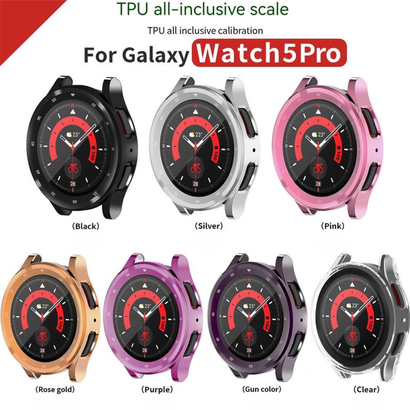 

Чехол для часов Легкая защитная крышка, совместимая с Samsung Watch5 Pro 45 мм корпус бампера с
