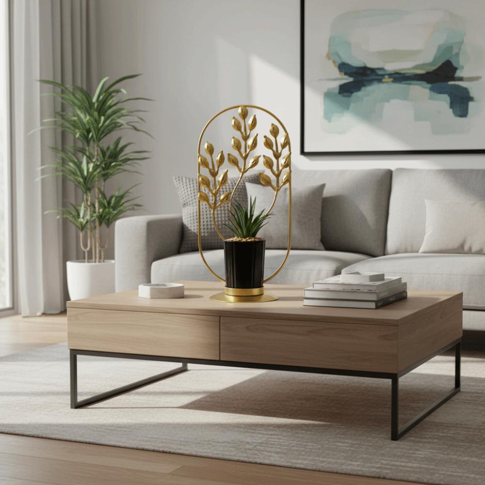 Creative Design Metal Potted Ornaments Glass Flower Pot Artificial Succulent  Living Room