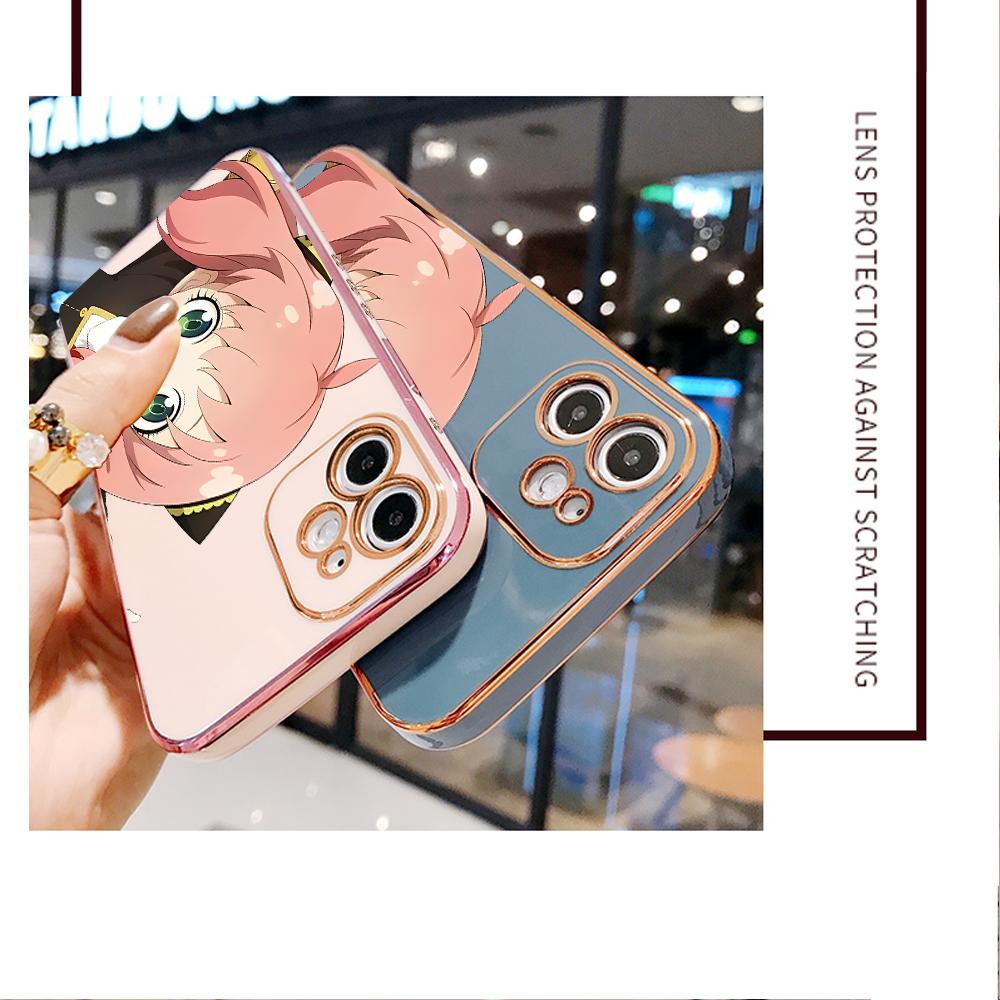 Barevné vzory tisku Pouzdro se čtvercovým vzorem na hraně Pokovené pouzdro na telefon Luxusní měkké pouzdro na telefon pro Huawei Honor Xiaomi Redmi