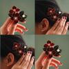 Handmade Chinese Style Silk Velvet Flower Hair Clip Women Side Bangs Decorative Accessory