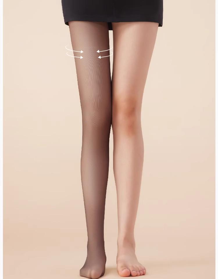 Xu Lu Inspired Women's Sheer Black Velvet Leggings for Autumn/Winter