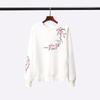 In Stock: 2025 New Style Plum Blossom Embroidered College Sweater - Autumn/Winter Knit Pullover for Trendy Women